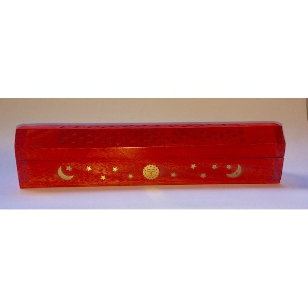 Incense Box Moon/Stars/Sun/Red with free Incense